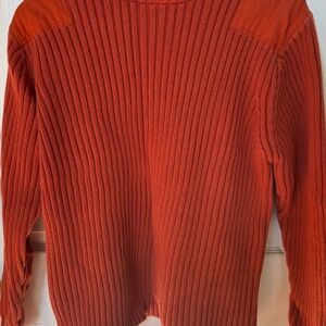 Vintage L.L. Bean Men’s Rust Colored Commando Sweater- Large size